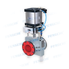 Pneumatic pinch valve with electro-pneumatic positioner